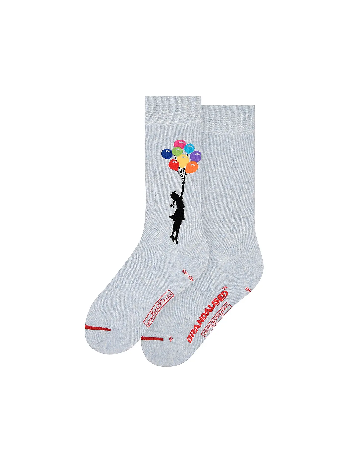 MUSEARTA | Damen Socken GIRL FLOATING AWAY - BANKSY multi (36-40) | 